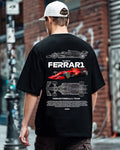 Black Oversized T-Shirt | F1 Graphic Back Tee