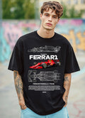 Black Oversized T-Shirt | F1 Technical Specification Graphic Tee