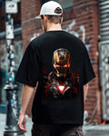 Black Oversized T-Shirt | Iron Man
