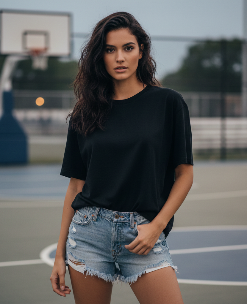Black Oversized T-Shirt | The Black Tee