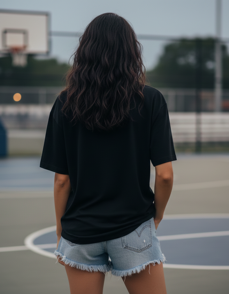 Black Oversized T-Shirt | The Black Tee