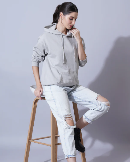 Women Hoodie - Grey