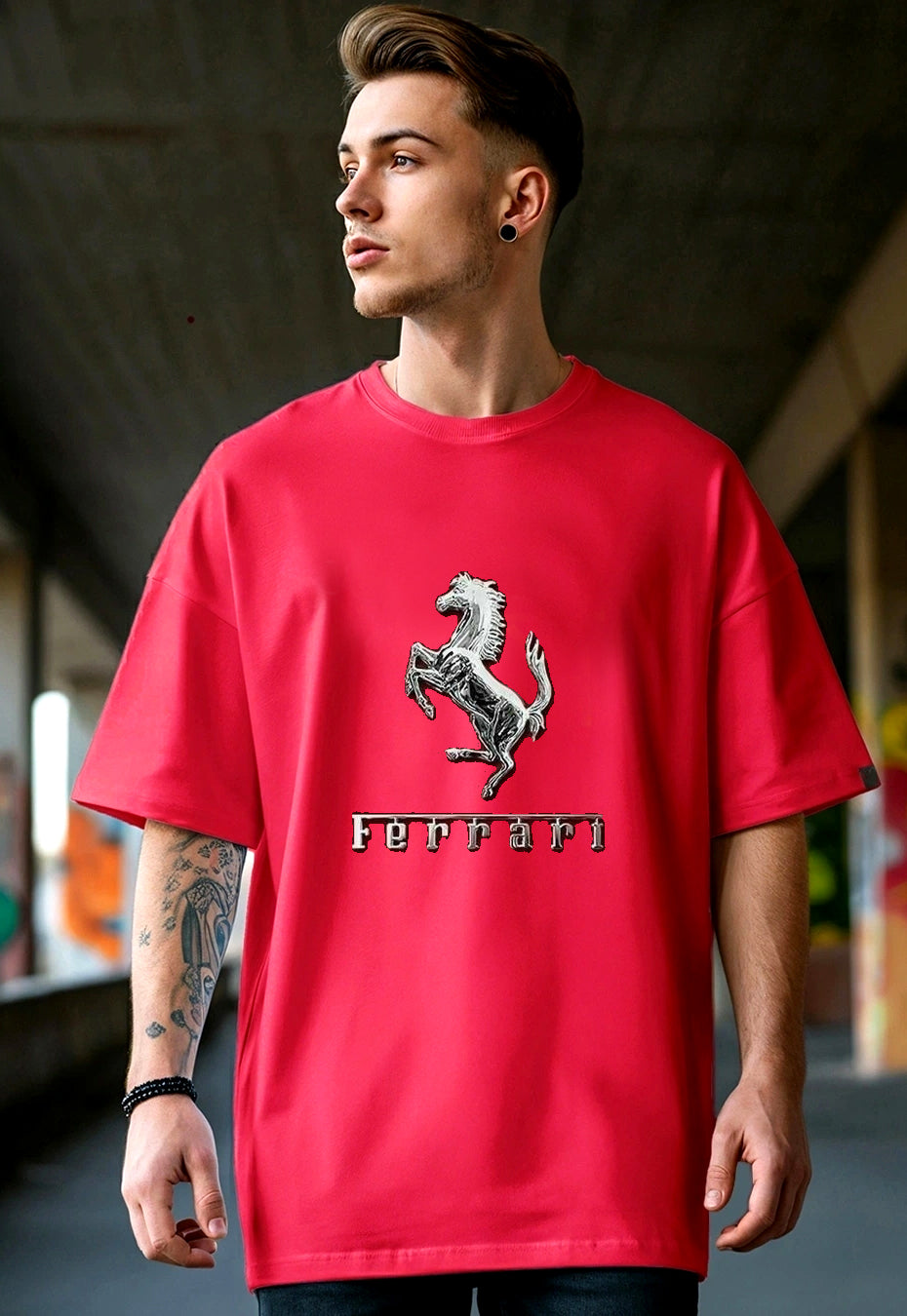 Red Oversized T-Shirt | Ferrari