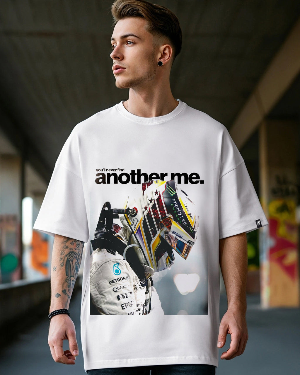 White Oversized T-Shirt | Racing Tee